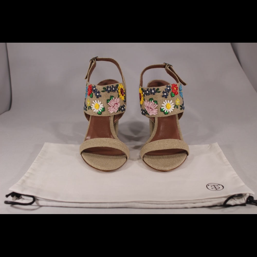 Tabitha Simmons Sandals size 6. EMBROIDERY